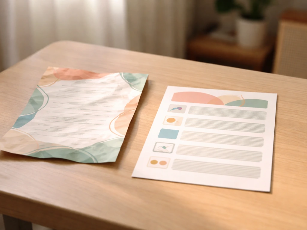 Handheld flyer beside a generic event listing-style graphic on a desk, suggesting local show documentation.