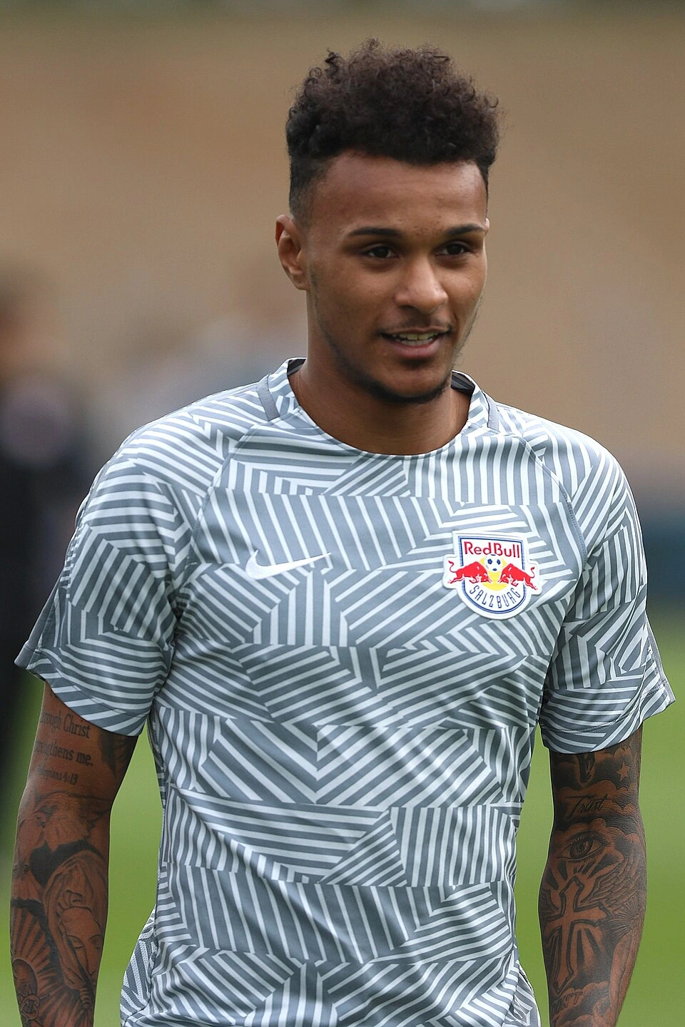 Valentino Lázaro in a Red Bull Salzburg training jersey