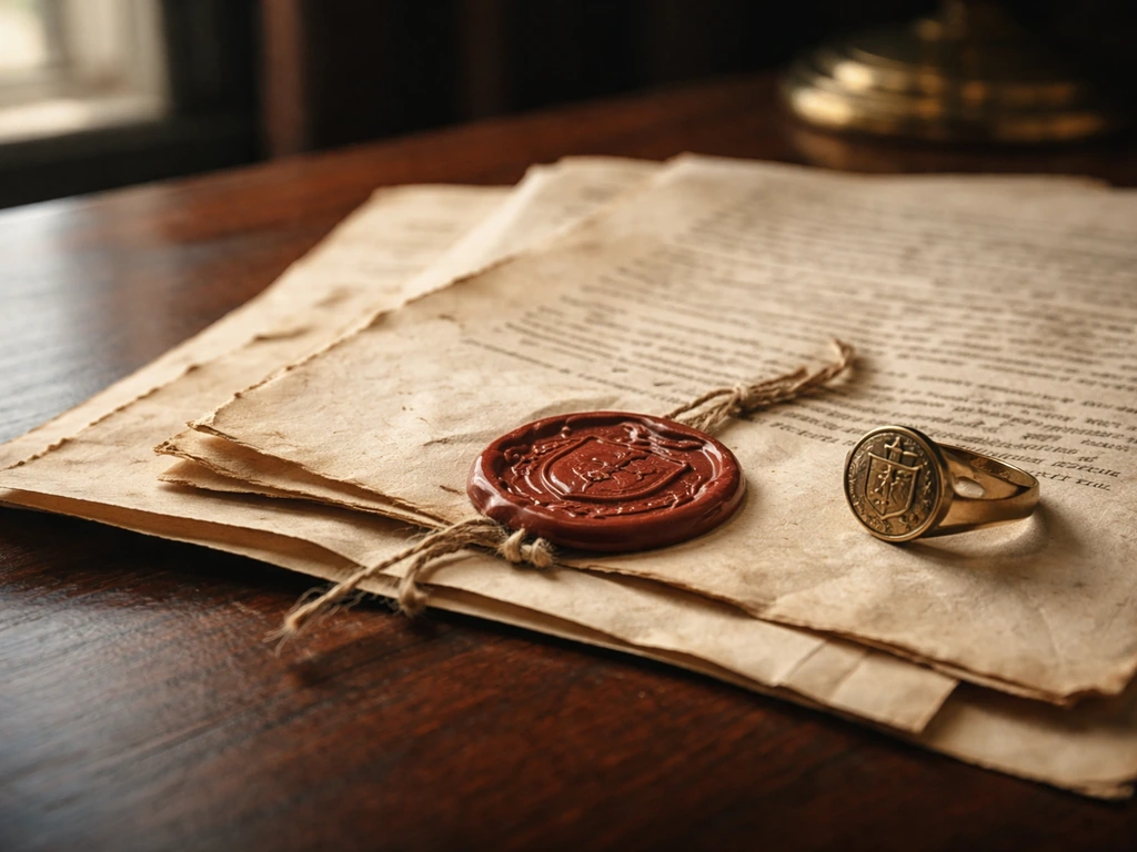 A close view of aged Savoy royal documents and a crest seal, indicating historical nobility