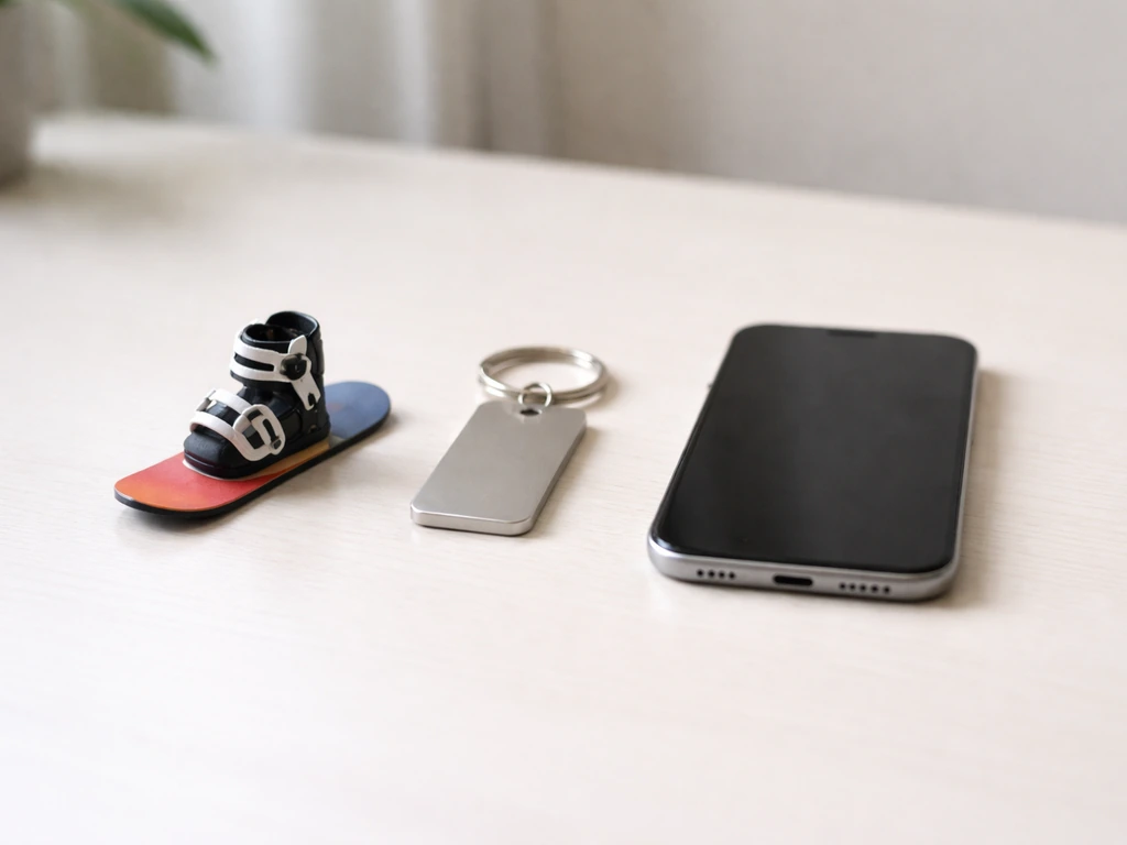 Minimal desk scene with three side-by-side sports, sponsorship, and phone objects symbolizing income sources.